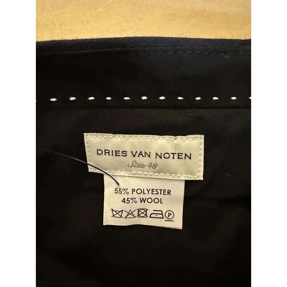 Dries Van Noten Pleated Straight Leg Trousers